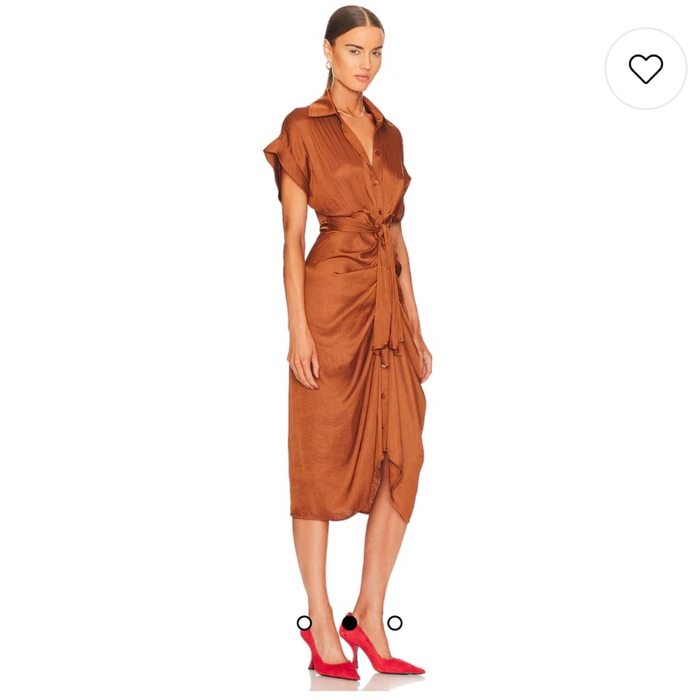 midi-dress size large, color Ginger